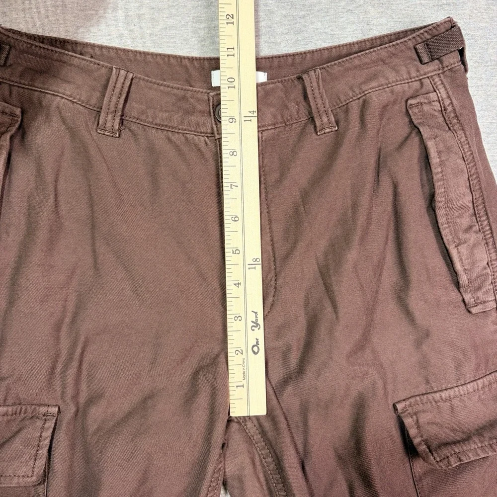 TNA Brown Cargo Utility Straight Leg Denim Jeans‎ RVST 03-06-35345-R-WI22 Size 4